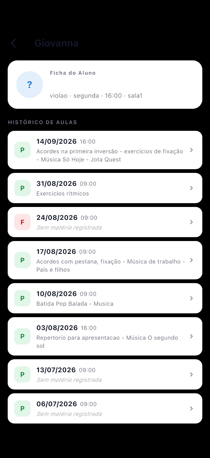 Agenda do dia