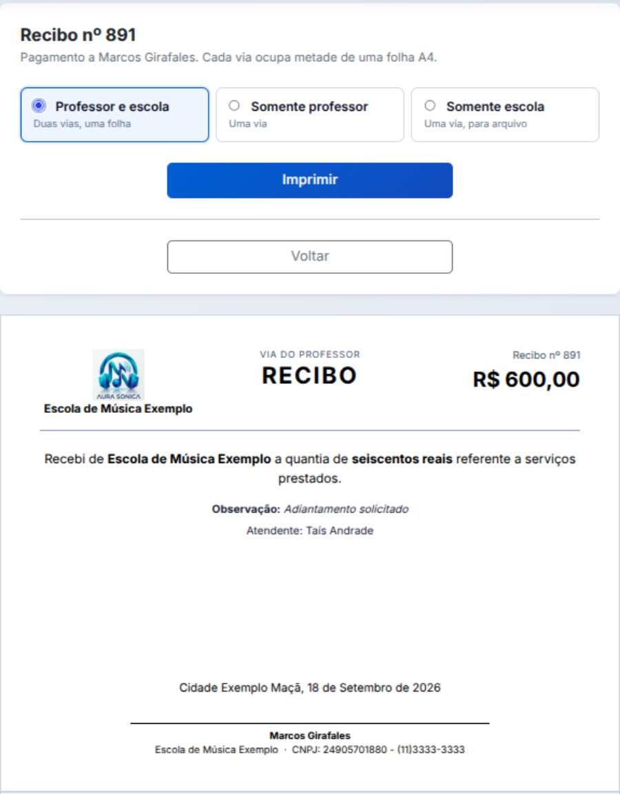 Ficha do aluno completa